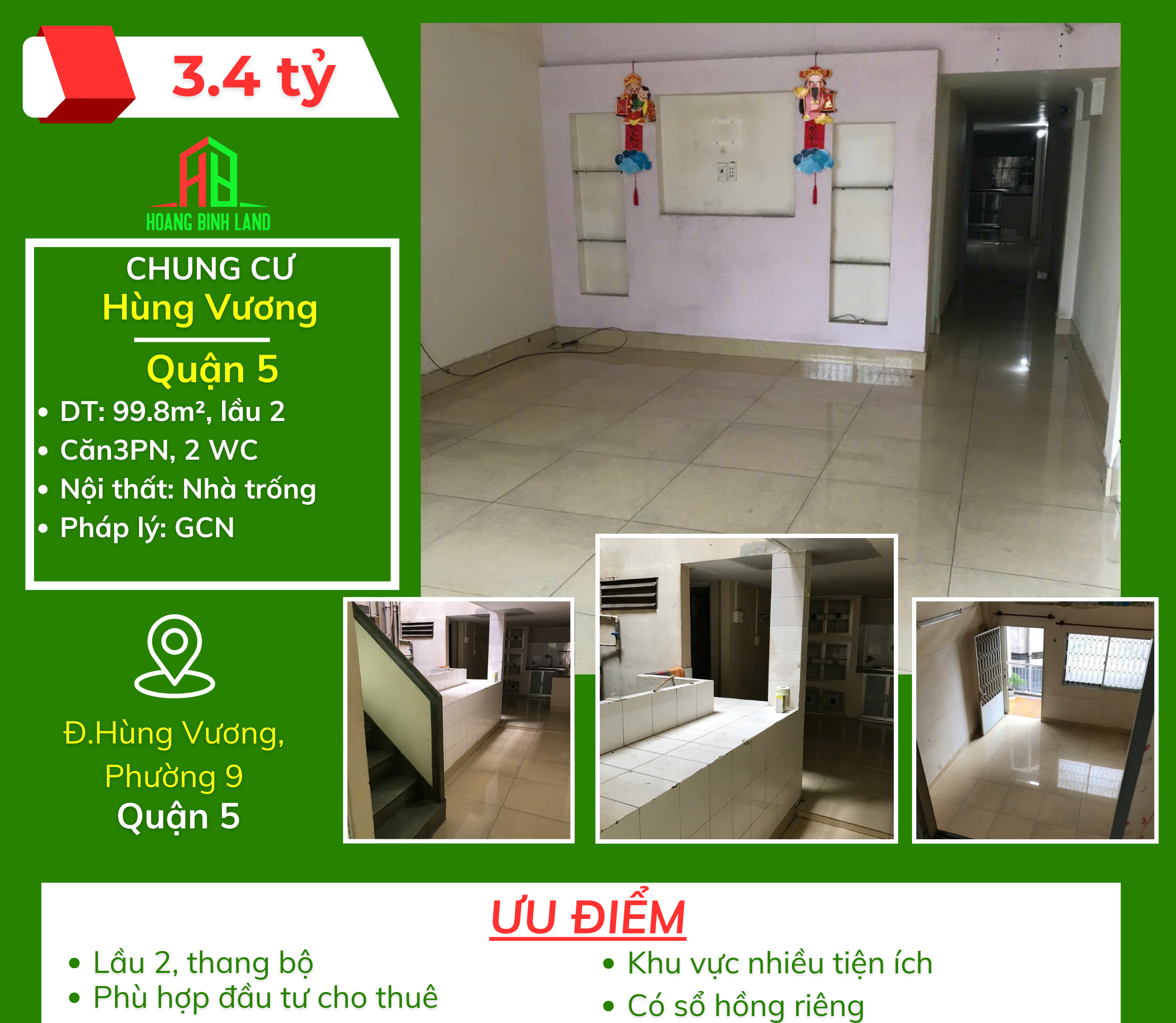CHUNG CƯ ĐƯỜNG HÙNG VƯƠNG - QUẬN 5