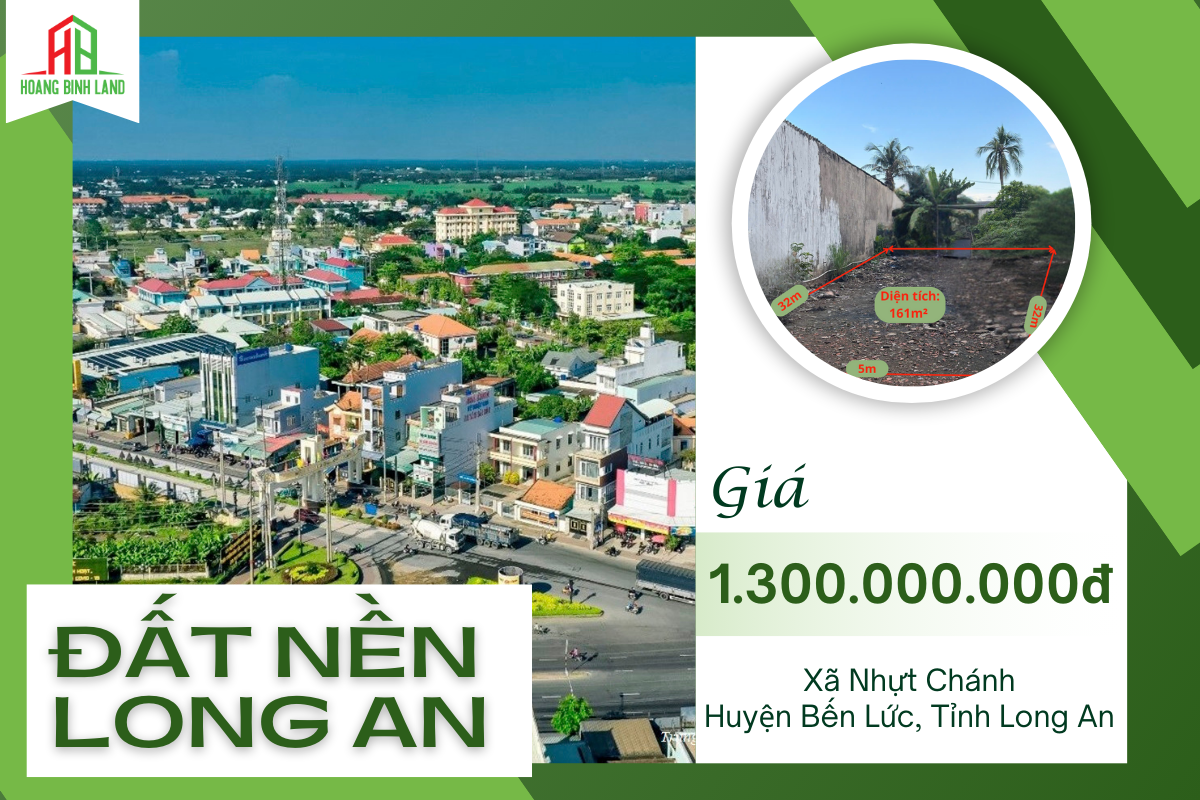  ĐẤT TRUNG TÂM HUYỆN BẾN LỨC – PHÁP LÝ SẠCH – GIÁ TỐT